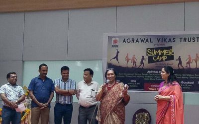 Mrs Geeta Shroff attended Summer Camp event organised by Agrawal Vikas Trust to talk to children and parents about social concerns of famil and society in a playful way.